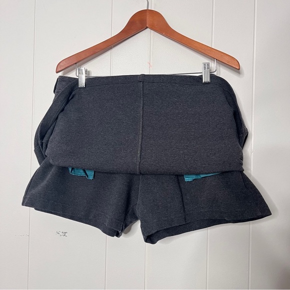 Duluth Trading Co Knit Skort Cargo Pocket Casual Summer Dark Gray Women's 12 - Picture 6 of 8